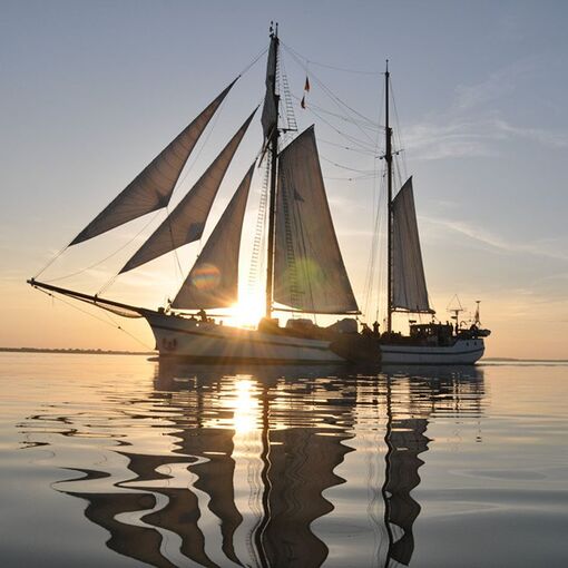 Achterwasser, Segelboot, Traditionsschoner, Neppermin, Ausflug