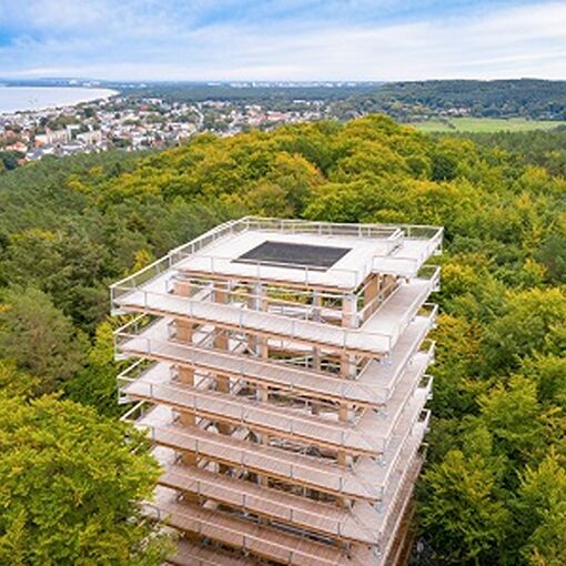 Baumkronen, Turm, Aussichtsturm, Blick über Heringsdorf, Ausflugsziel